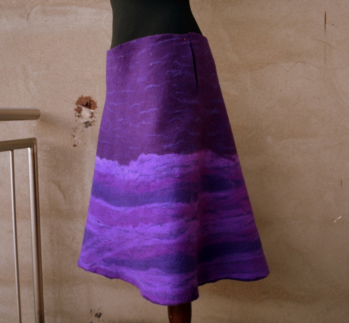 Purple waves skirt ,, ,,
