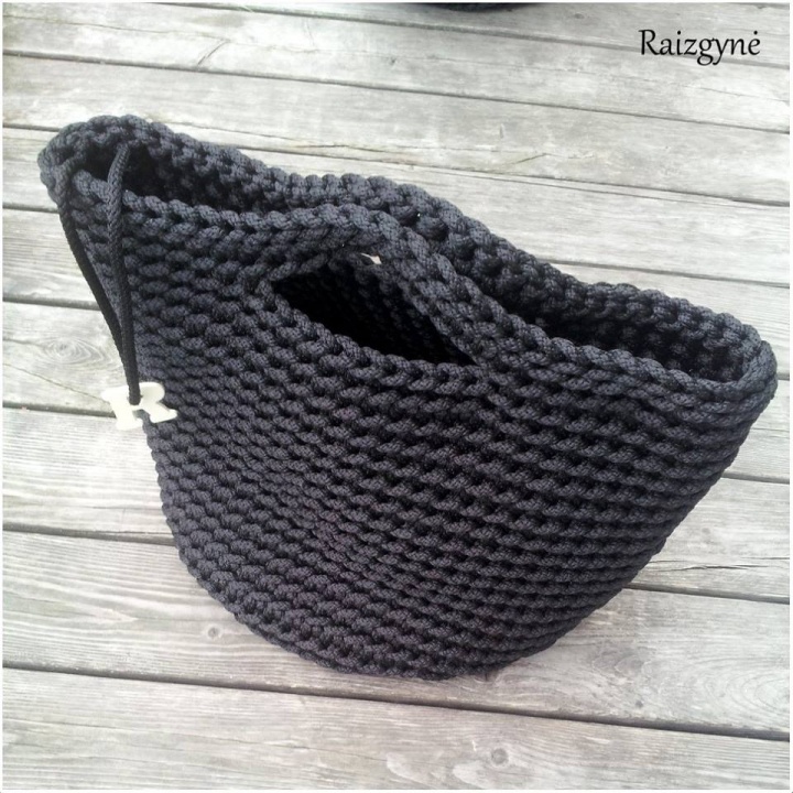 Handmade crocheted black krepsys