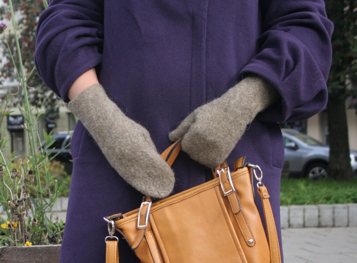 felted mittens