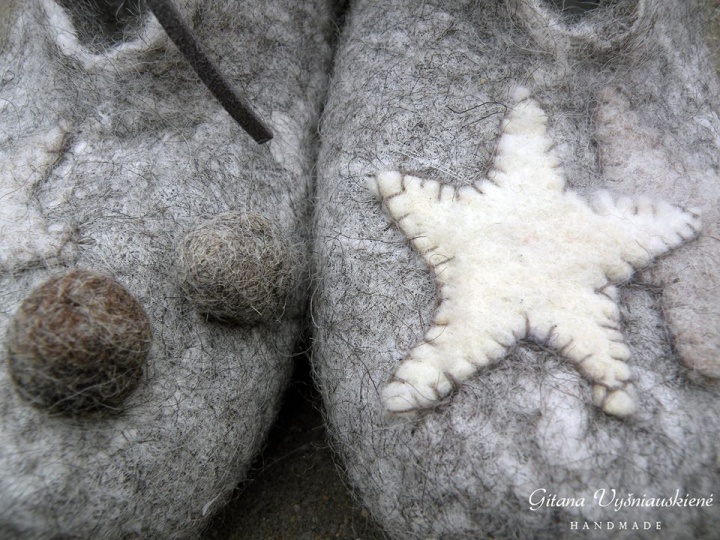 Felt slippers " Star of the Sea B " picture no. 2