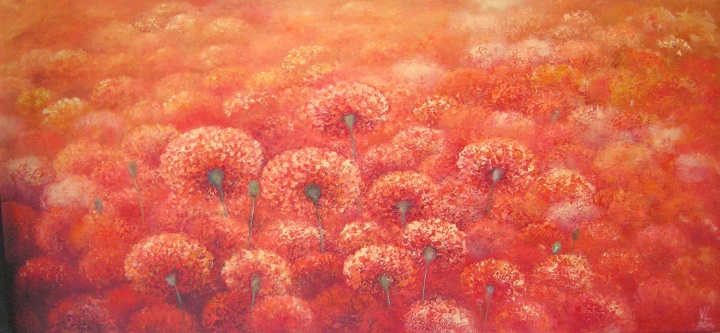 Marigolds 75x25