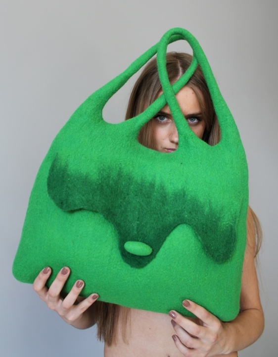 Felt Bag " green & quot temptation;