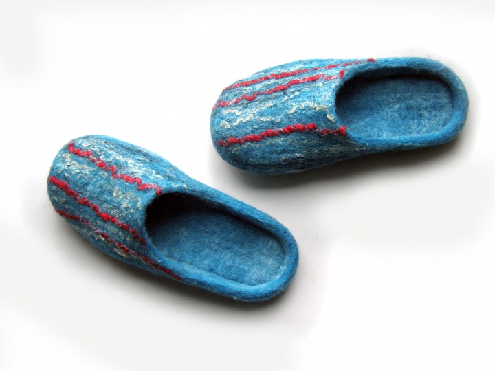 Felt slippers Turquoise picture no. 2