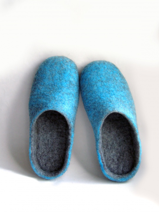 Felt slippers Blue