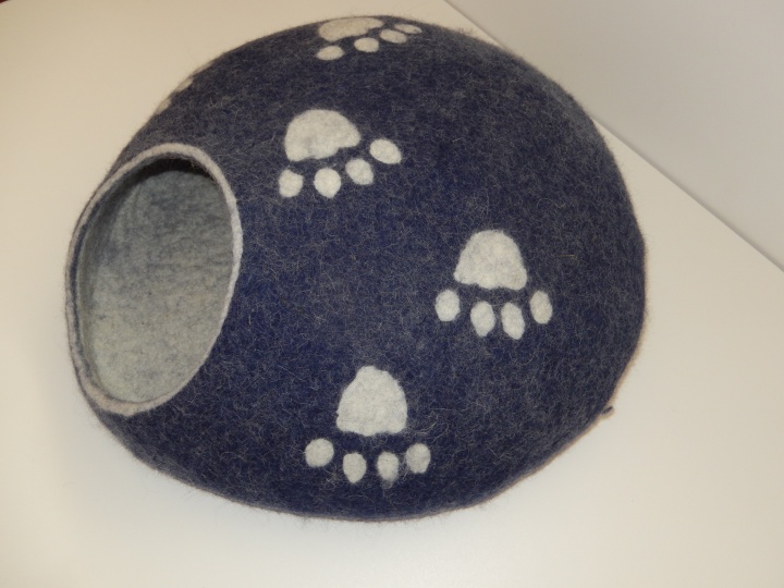 Cat cave from felted wool, handmade