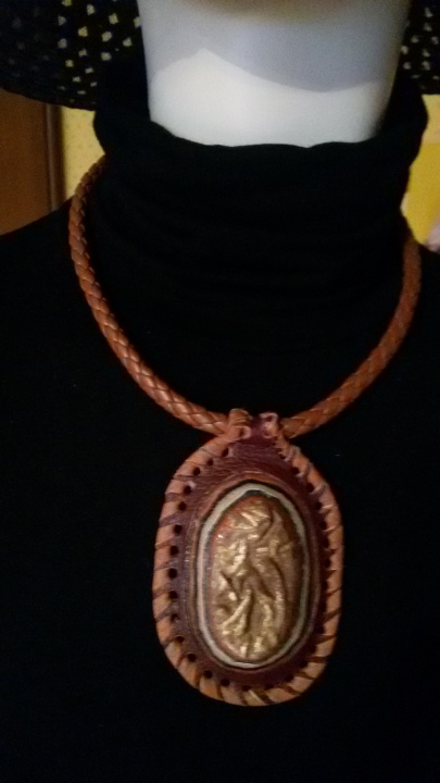 Leather pendant