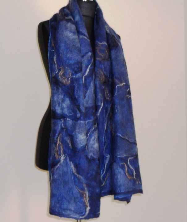 INDIGO -Velta silk robe