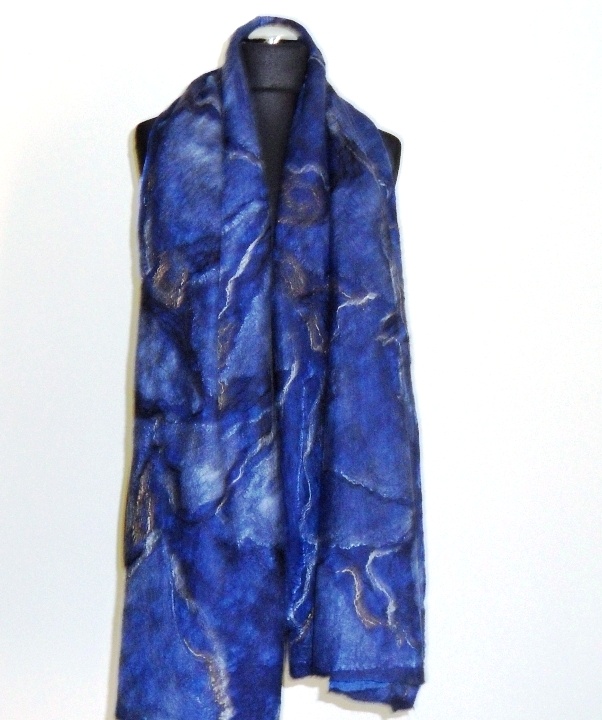 INDIGO -Velta silk robe picture no. 3