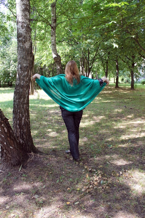 Green (emerald) universal size sweater - Cardigan picture no. 2