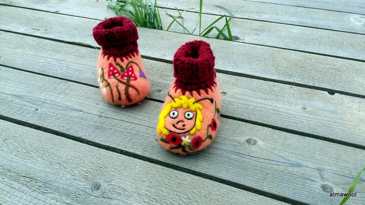 felted tapkutes Maja