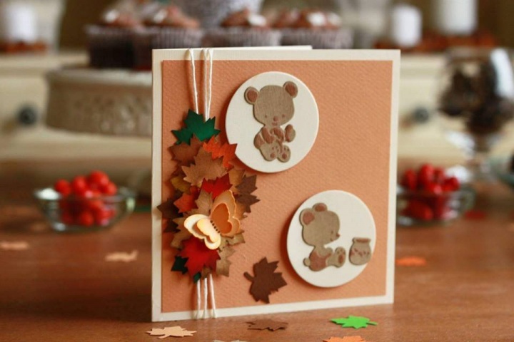 Handmade card - call " & quot Bears in the autumn;