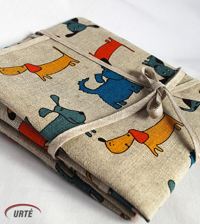 Linen apron - puppies joy picture no. 2