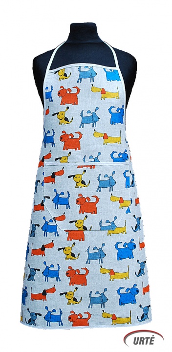 Linen apron - puppies joy picture no. 3