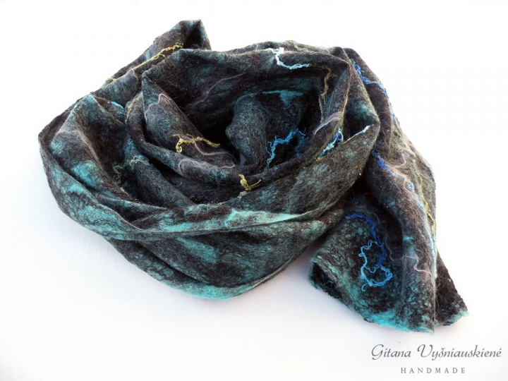 Felted scarf " Evening " picture no. 2