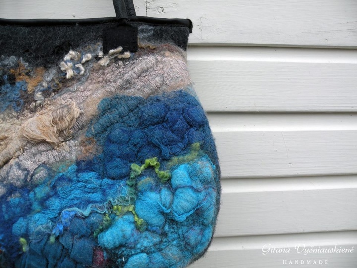 Felted bag "Deep sea" picture no. 3