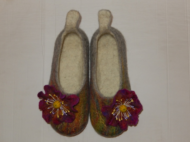 Felted wool slippers 