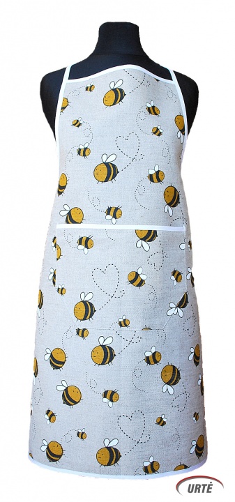 Linen Apron with Colorful Bee picture no. 3