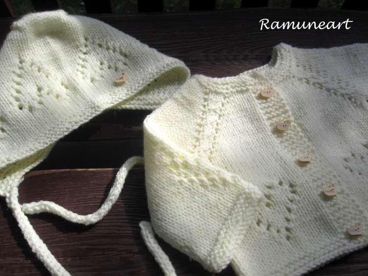 Sweater and cap for newborn "The waiting of the Stork ..."