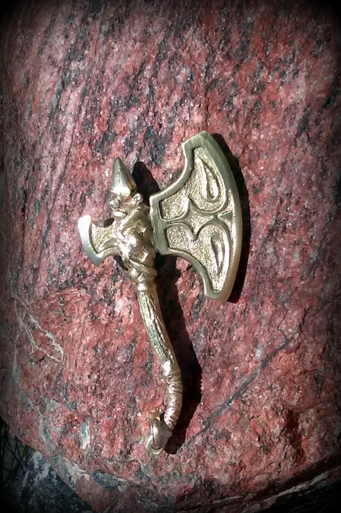 Brass pendant hatchet