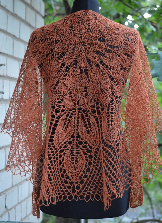 Knitted linen shawl picture no. 2