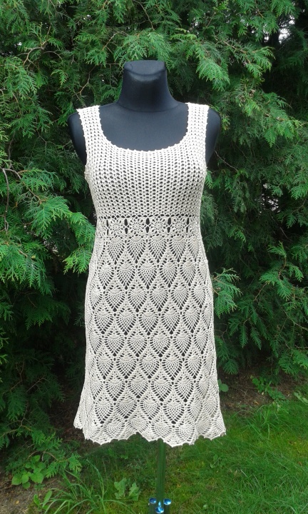 Crocheted cotton dress 