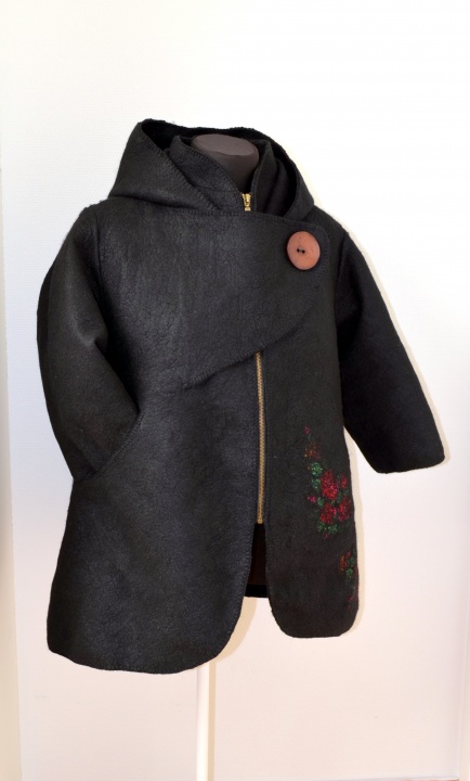 felting coat " The summer night"