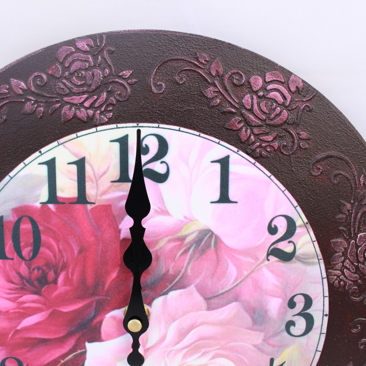 Large Wall Clock "Roses" picture no. 3