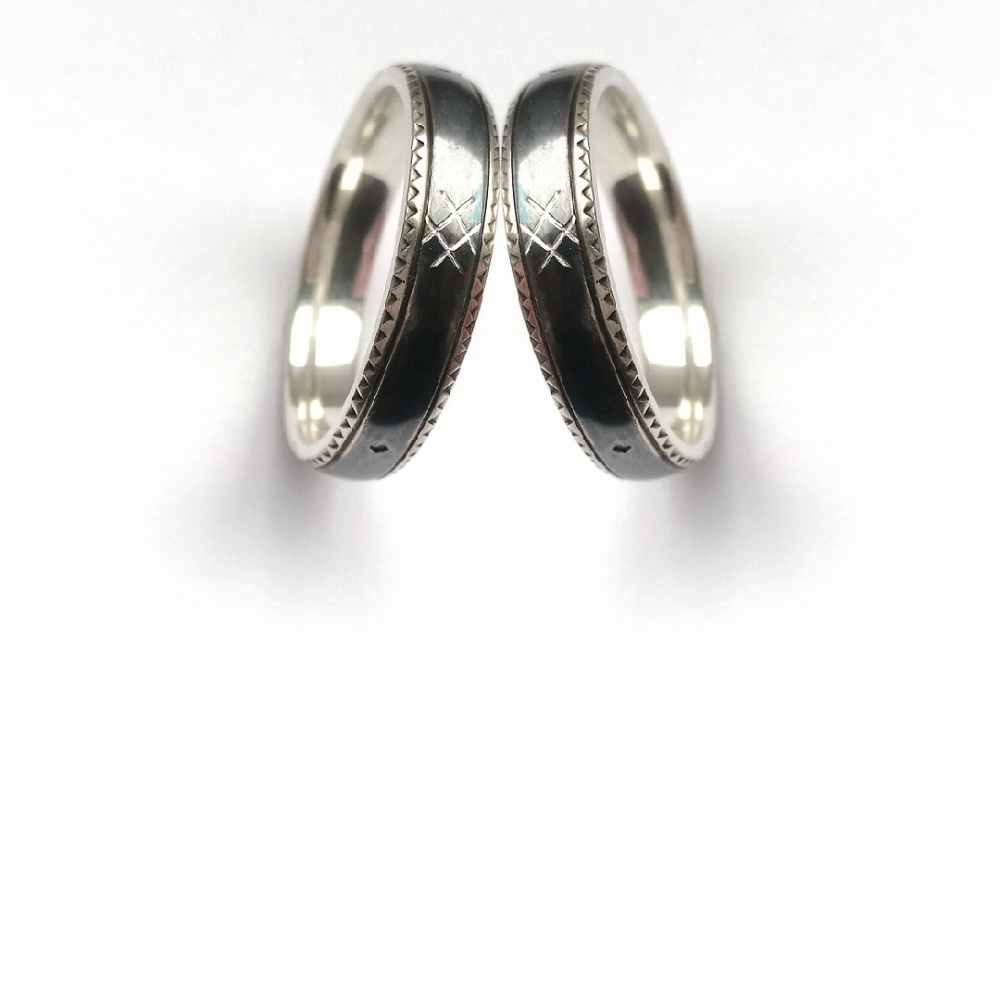 Wedding rings of silver