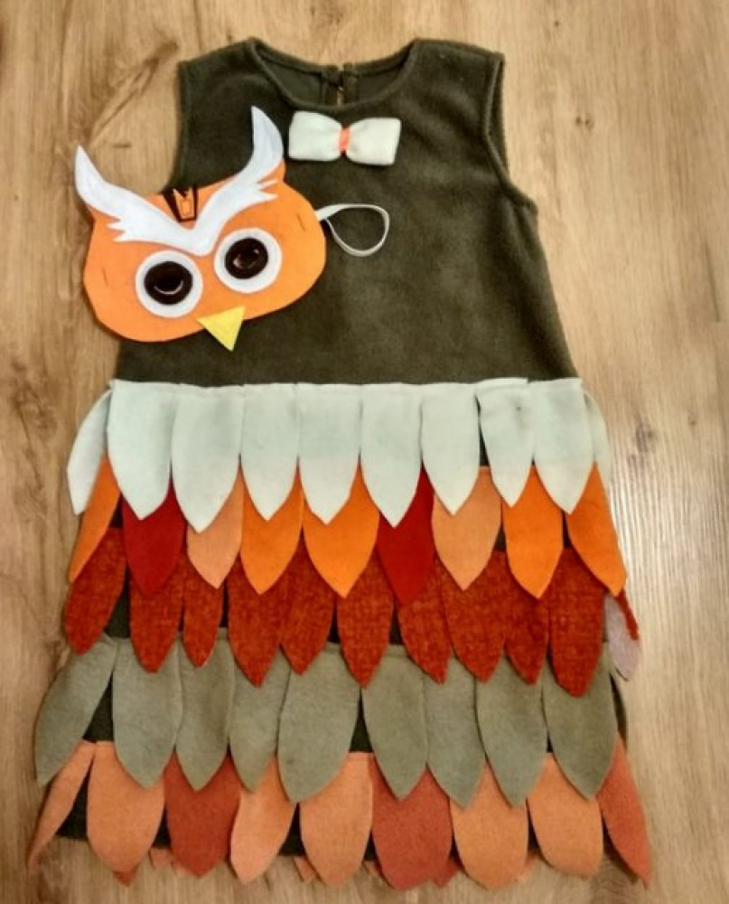 Owl, bird carnival costume for a girl picture no. 3