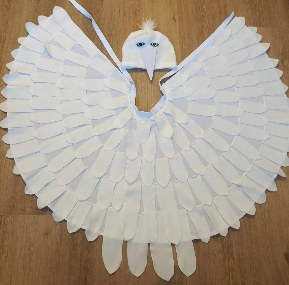 White crows, white bird carnival costume