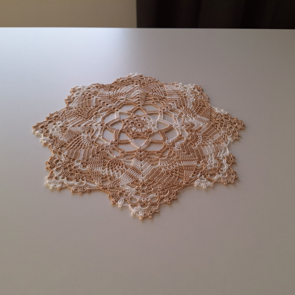 Doily "Festival" (dark sand motley) picture no. 2