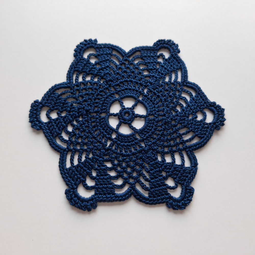 Doily "Little girl" (dark blue) picture no. 3