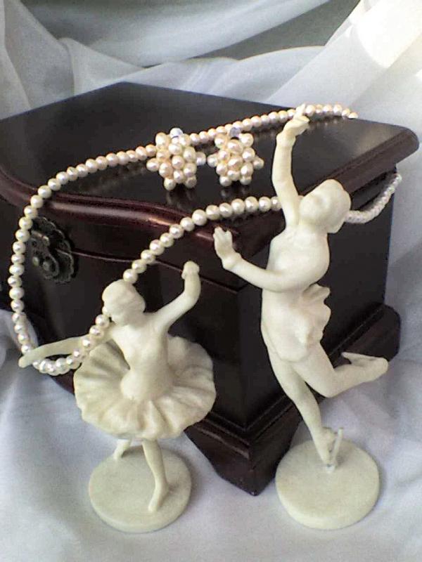 Pearl necklace and clips