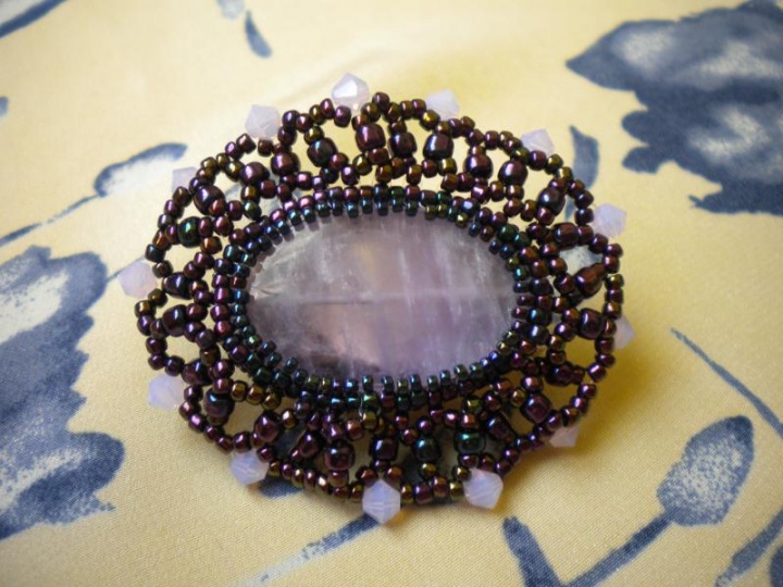 Amethyst Brooch