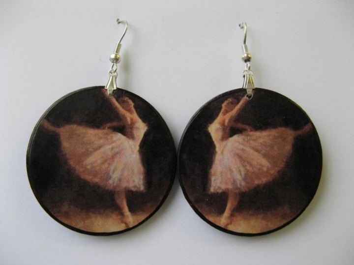 Handmade earrings (Decoupage) 41