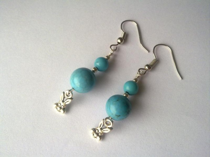 Turquoise with bunnies