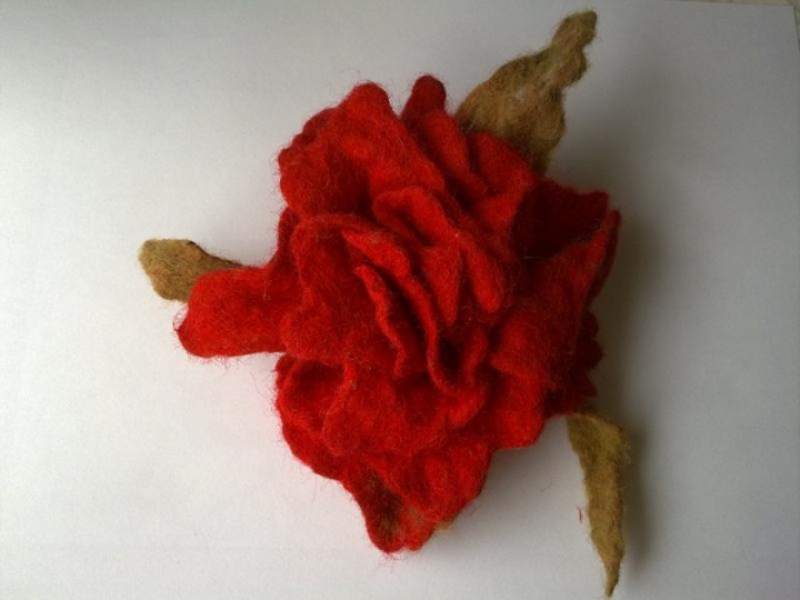 Felted brooch