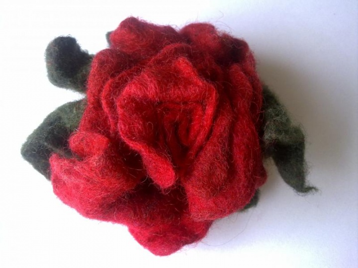 Felted flower - brooch