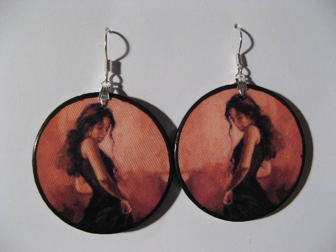 Handmade earrings (Decoupage)