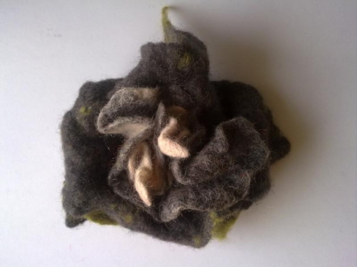 Felted flower - brooch