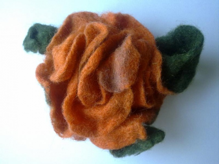 Felted flower - brooch