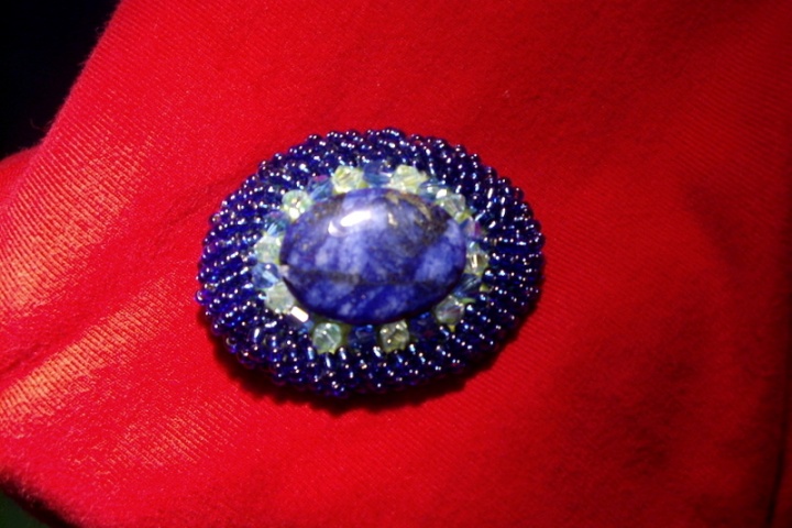 Blue brooch