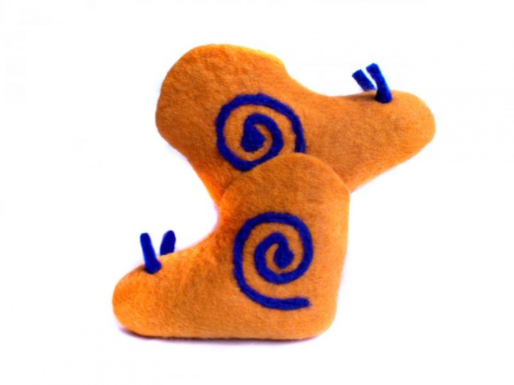 Felt shoes " Snails "