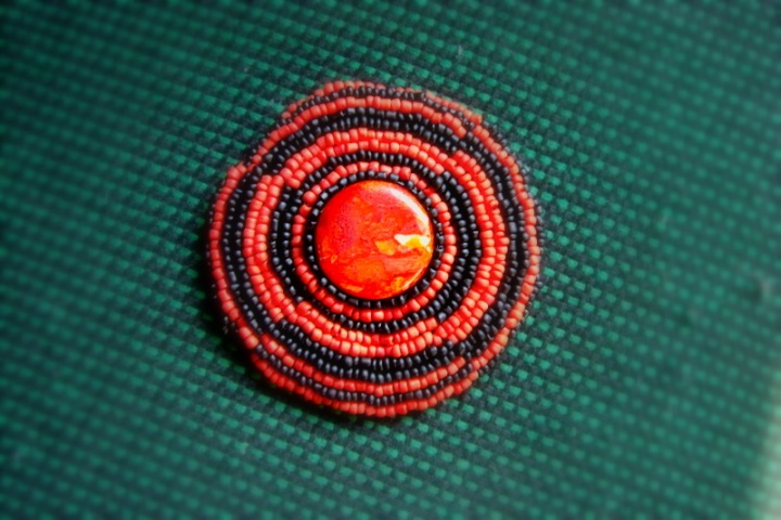 Red brooch