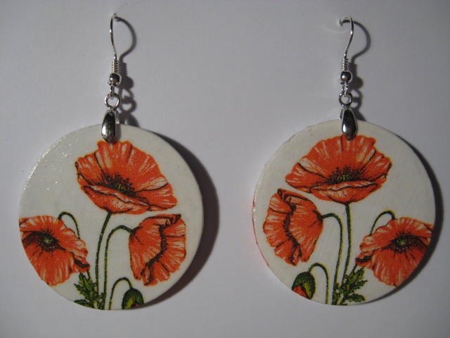 Handmade earrings (Decoupage)