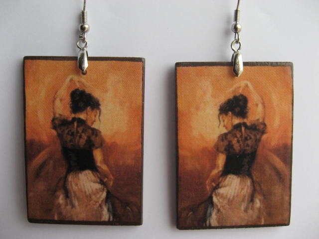 Handmade earrings (Decoupage)