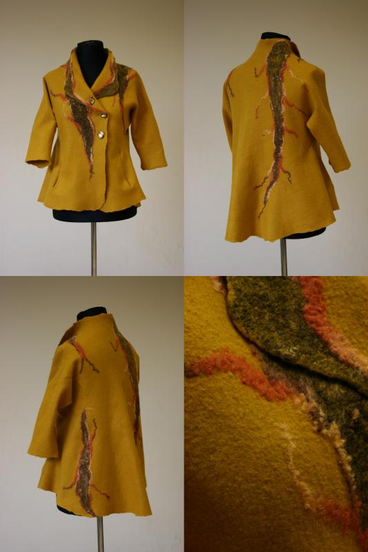 Veltas jacket " Mustard flowers "