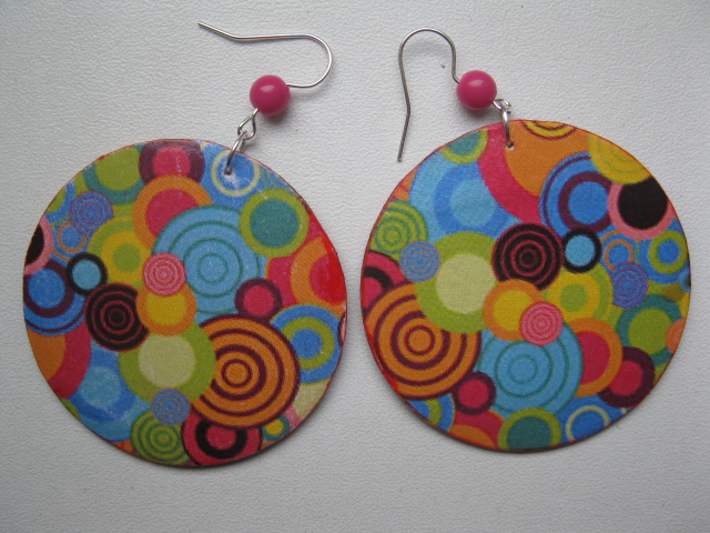 decoupage earrings Color precipitation