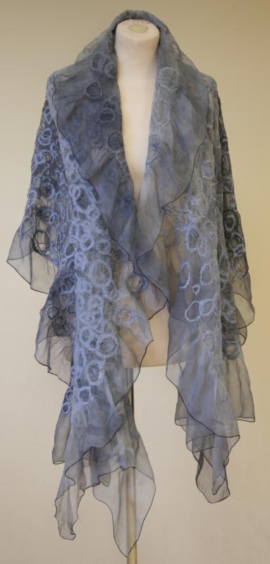 Felted cloak " Morning mist "