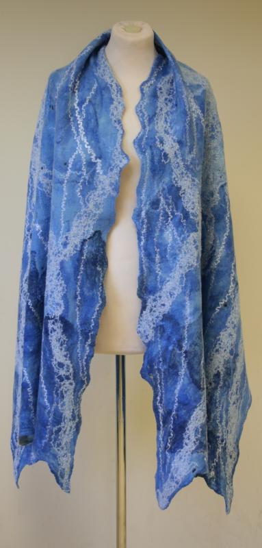 Felted cloak " sea foam "